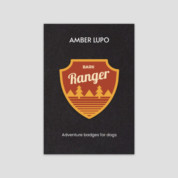 Bark Ranger | Iron-On Dog Adventure Badge For Dog Bandana | Amber Lupo