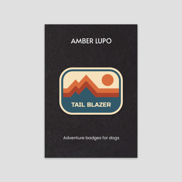 Tail Blazer | Iron-On Dog Adventure Badge For Dog Bandana | Amber Lupo