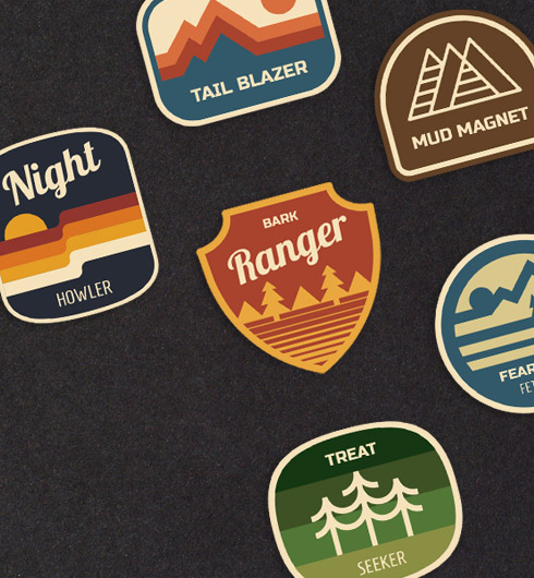 Dog Adventure Badges | Iron On | Amber Lupo - Amber Lupo